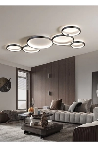 Yasolin Modern Siyah Kasa Ledli Avize